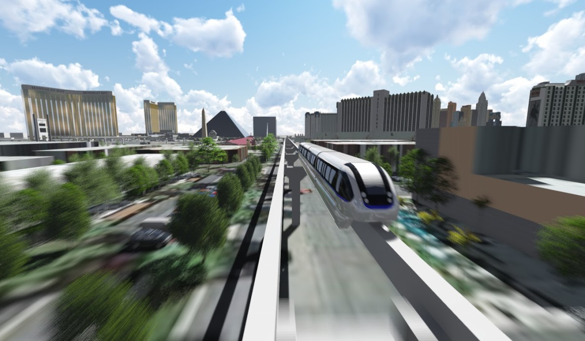 Animation render of monorail.