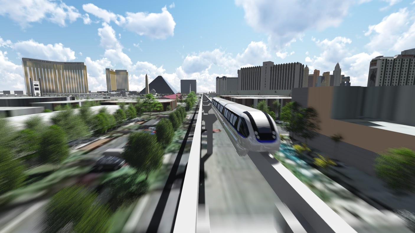 Animation render of monorail.